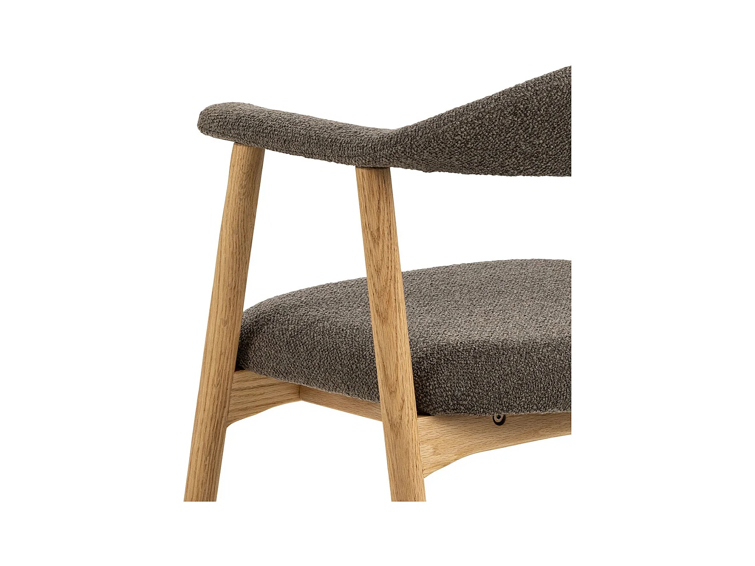 Addi chaise de salle à manger avec accoudoirs bouclé gris.