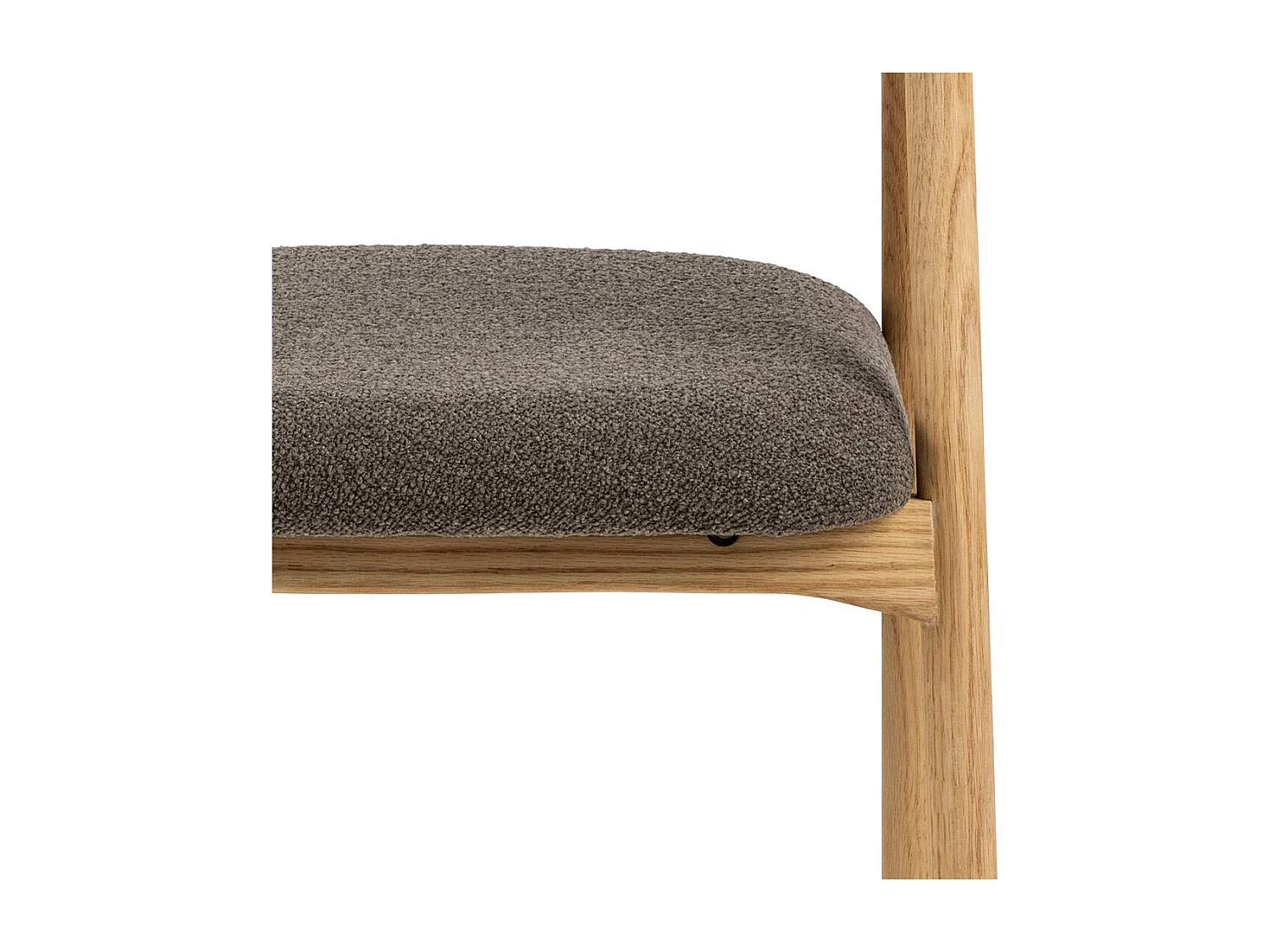 Addi chaise de salle à manger avec accoudoirs bouclé gris.