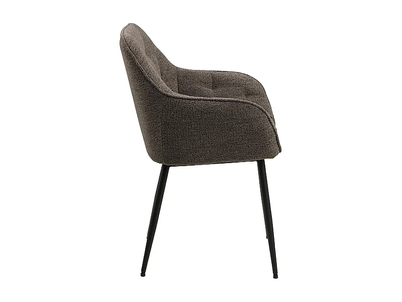 Brooke Esszimmerstuhl Mit Armlehnen Bouclé grau.