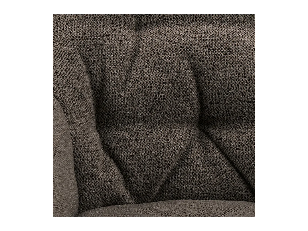 Brooke chaise de salle à manger avec accoudoirs bouclé gris.