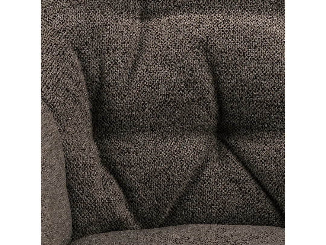 Solara eetkamerstoel met armleuning bouclé grijs.