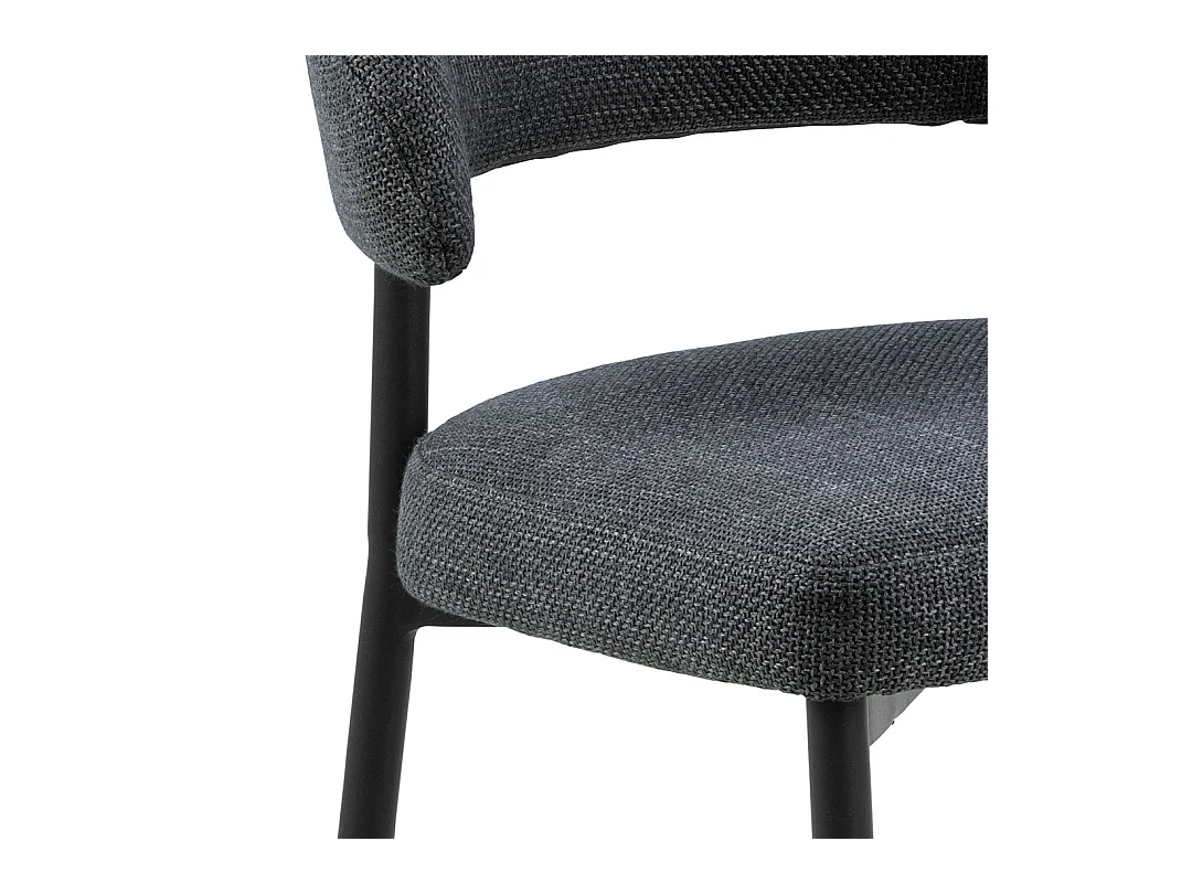 Edina chaise de salle à manger tissu gris.
