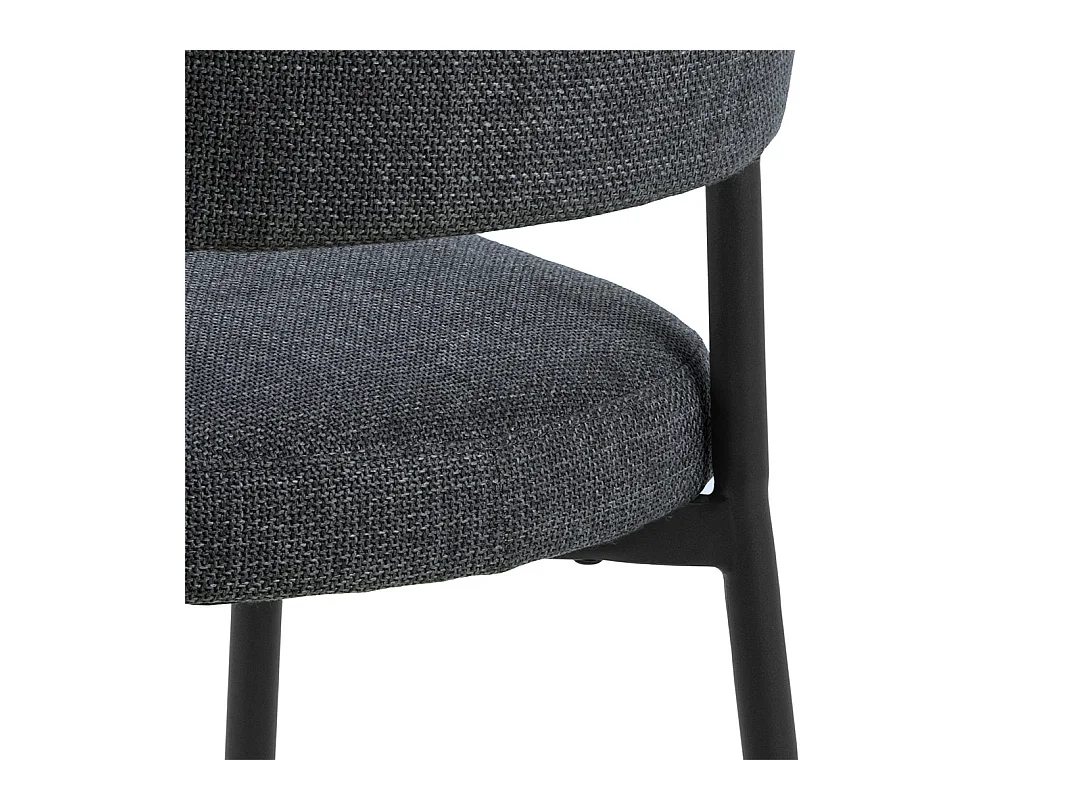 Edina chaise de salle à manger tissu gris.