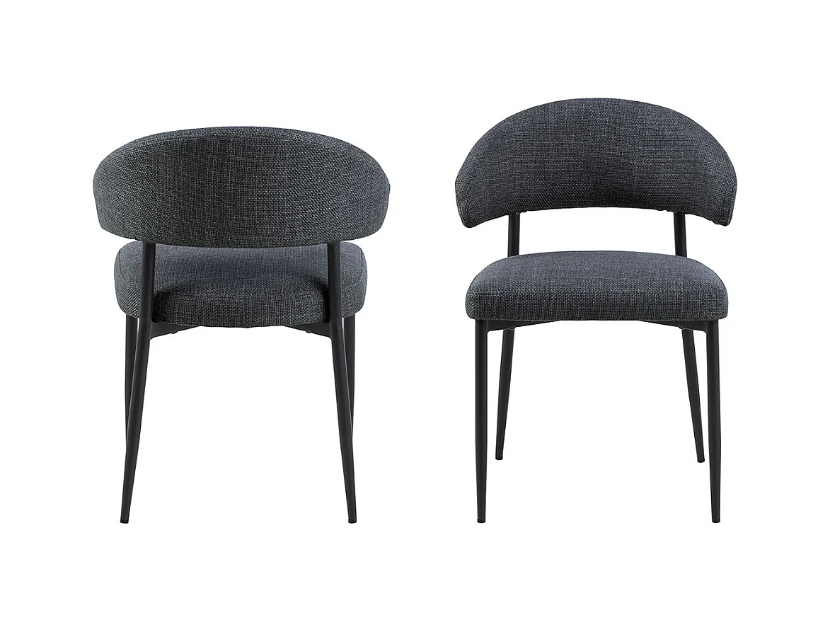 Edina chaise de salle à manger tissu gris.