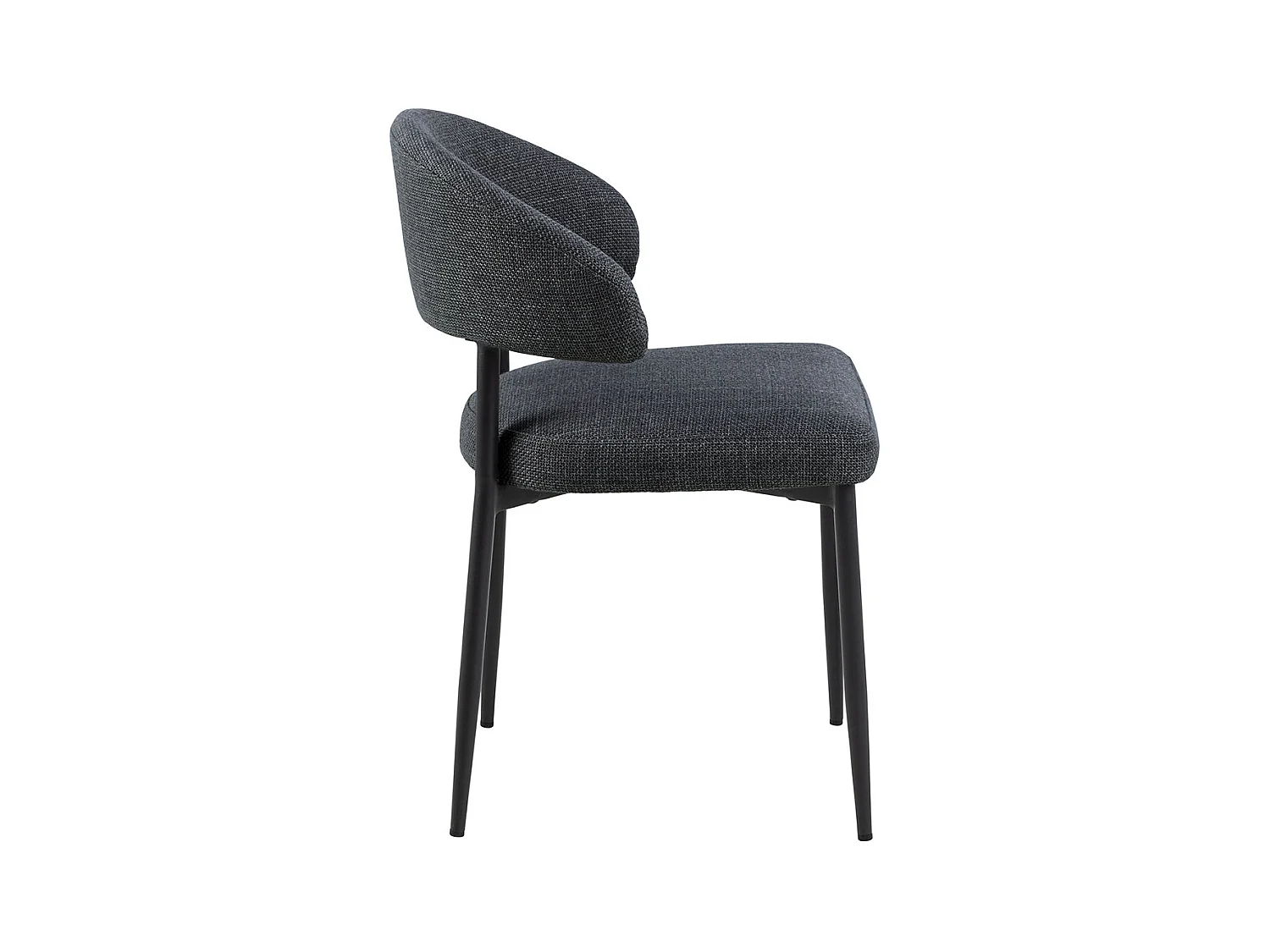 Edina chaise de salle à manger tissu gris.