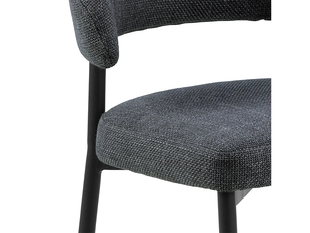 Edina chaise de salle à manger tissu gris.