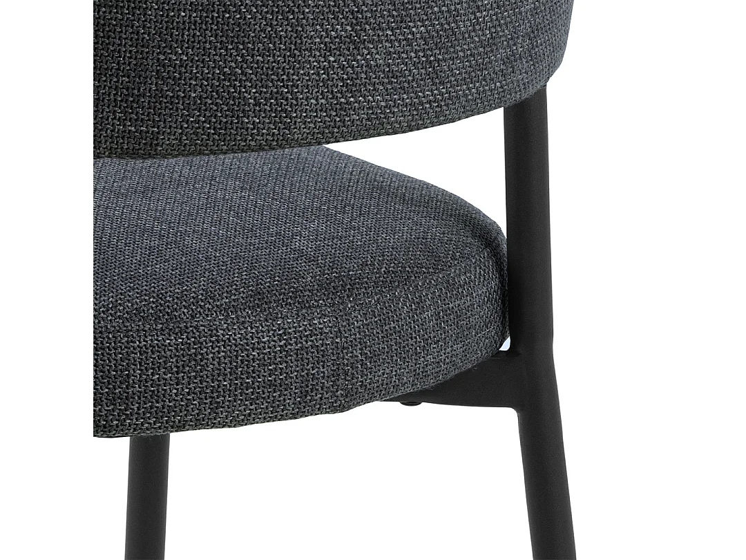 Edina chaise de salle à manger tissu gris.