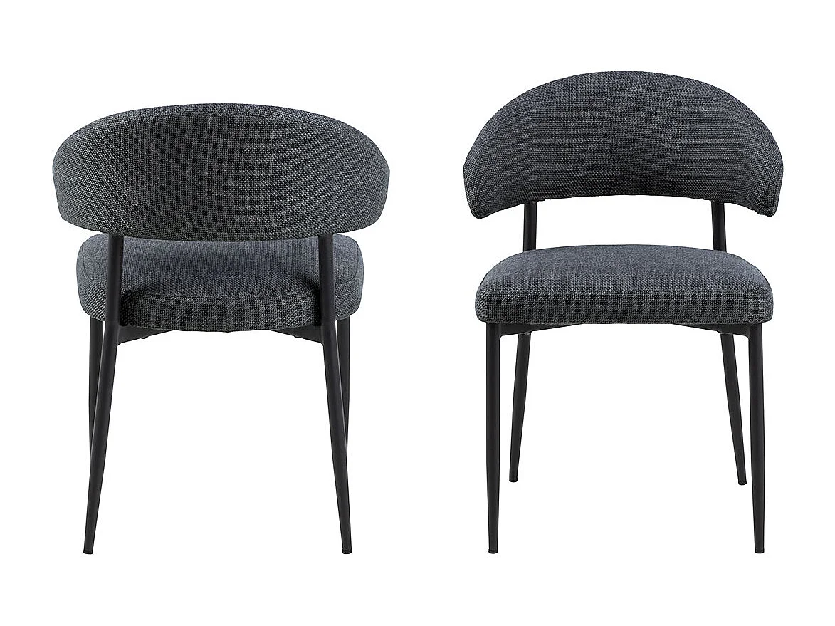 Edina chaise de salle à manger tissu gris.
