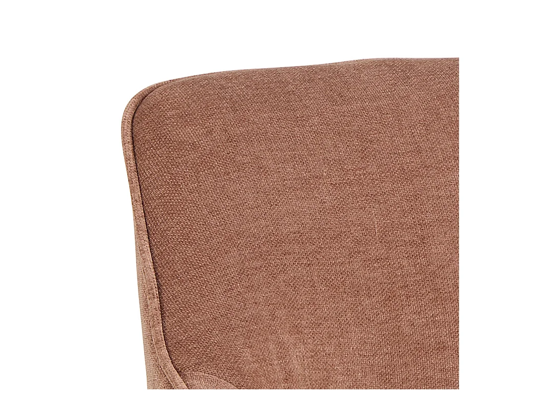 Clara chaise de salle à manger avec accoudoirs chenille marron.