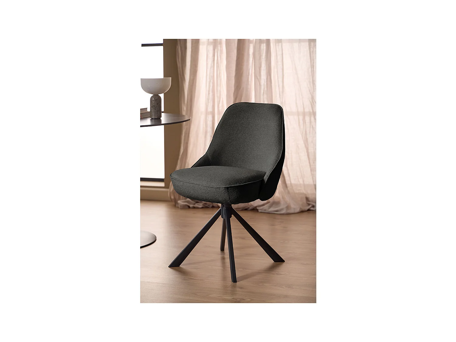 Carlton Esszimmerstuhl Drehfunktion dunkelgrau.