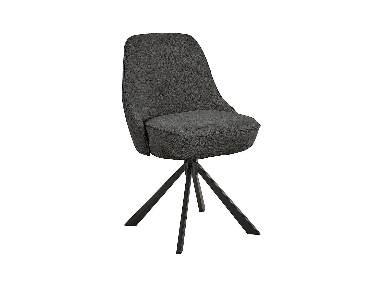 Carlton chaise de salle à manger fonction pivotante gris foncé.