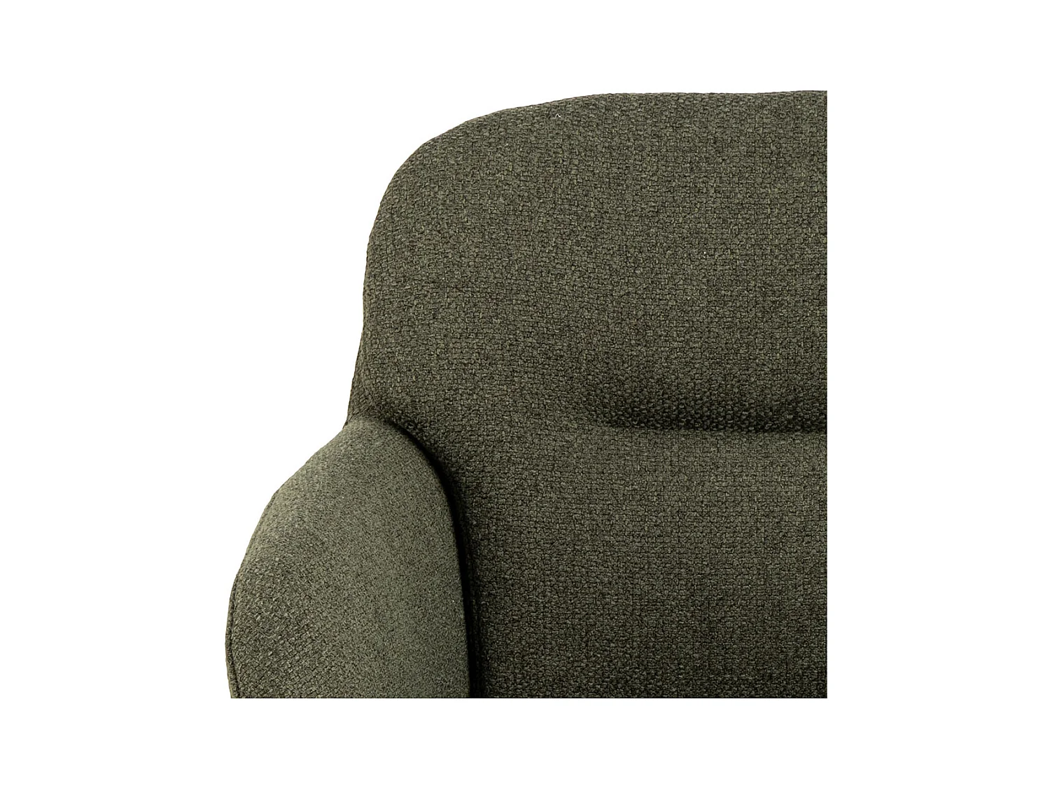 Dora chaise de salle à manger avec accoudoirs tissu vert.