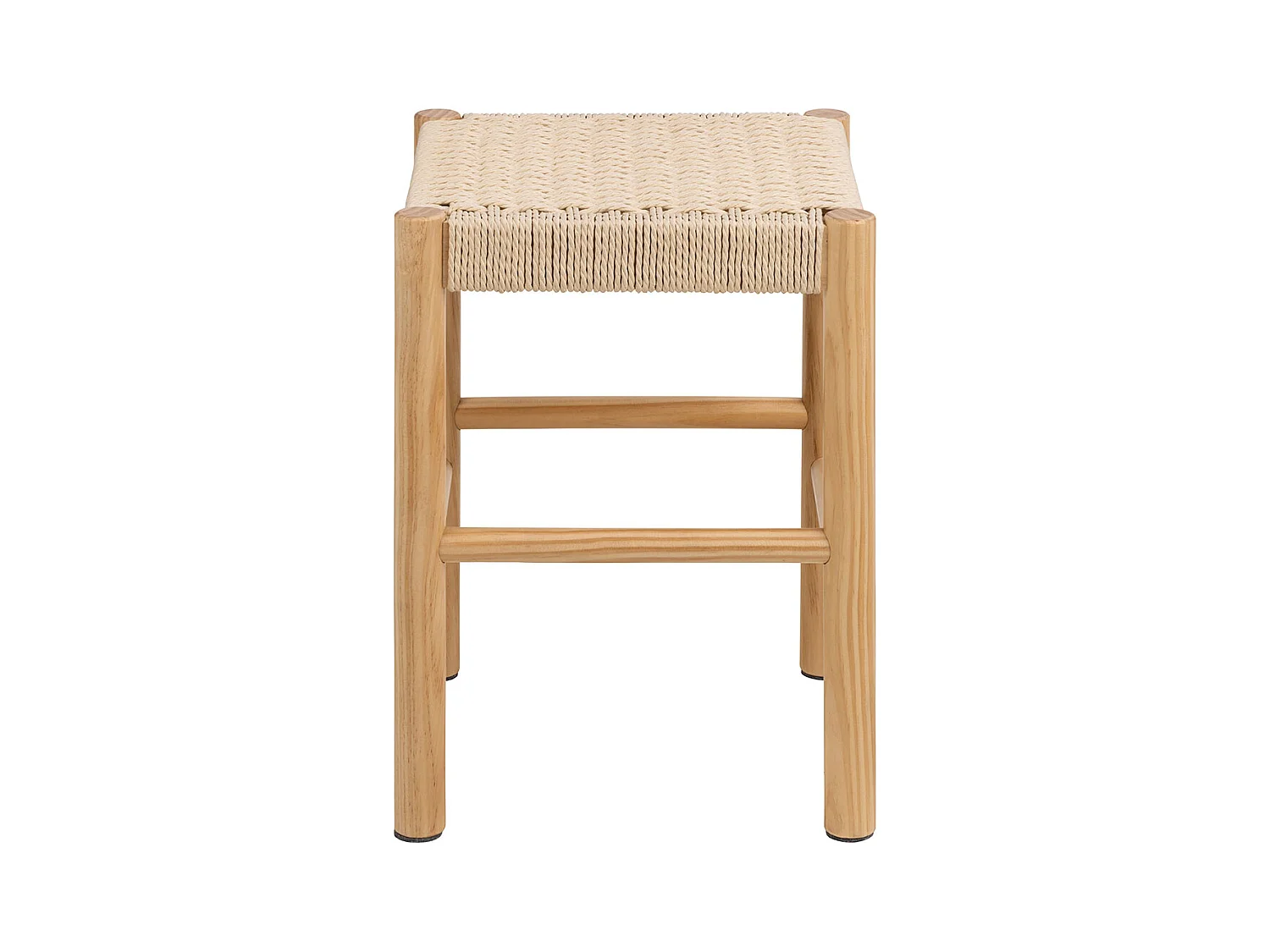 Alvin  pouf bois blanc.