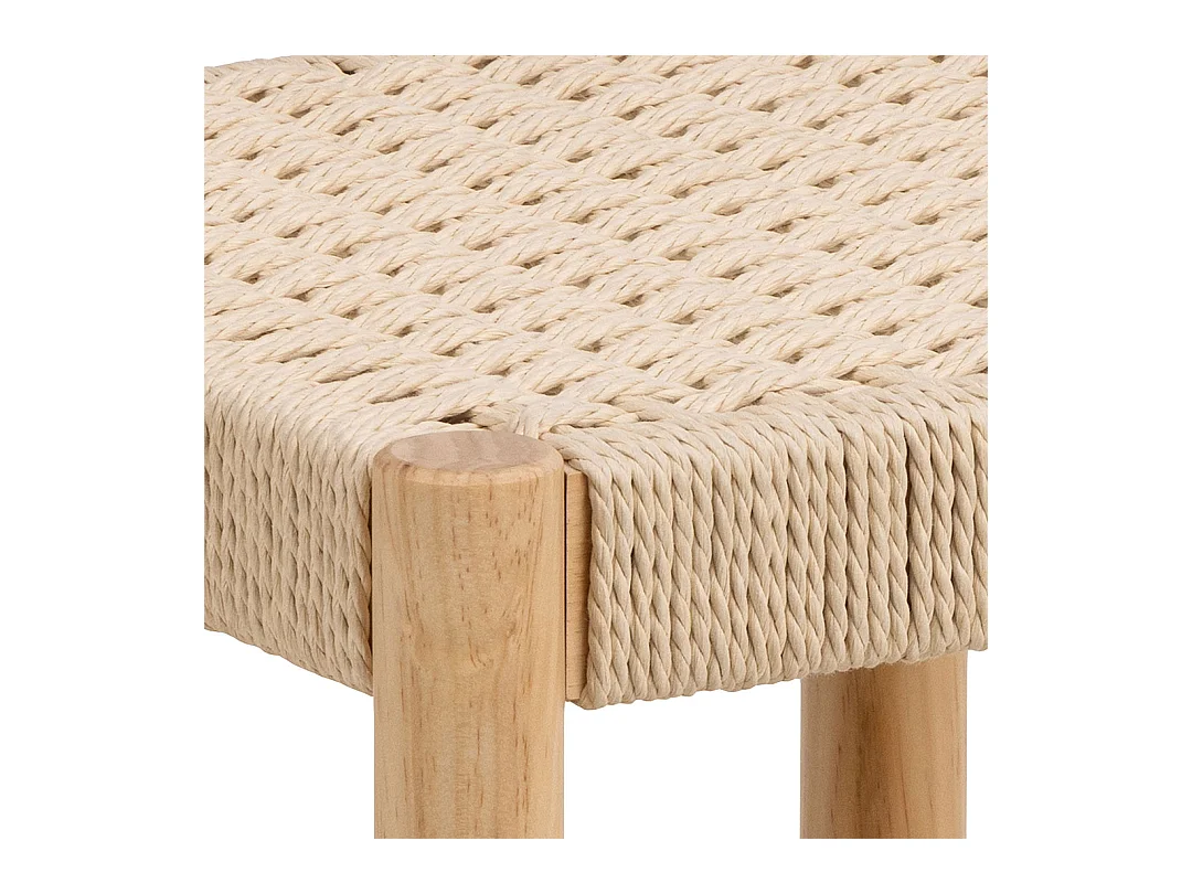 Alvin  pouf bois blanc.