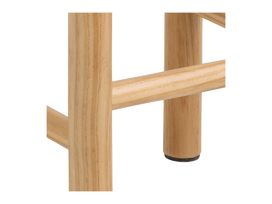 Alvin  pouf bois blanc.