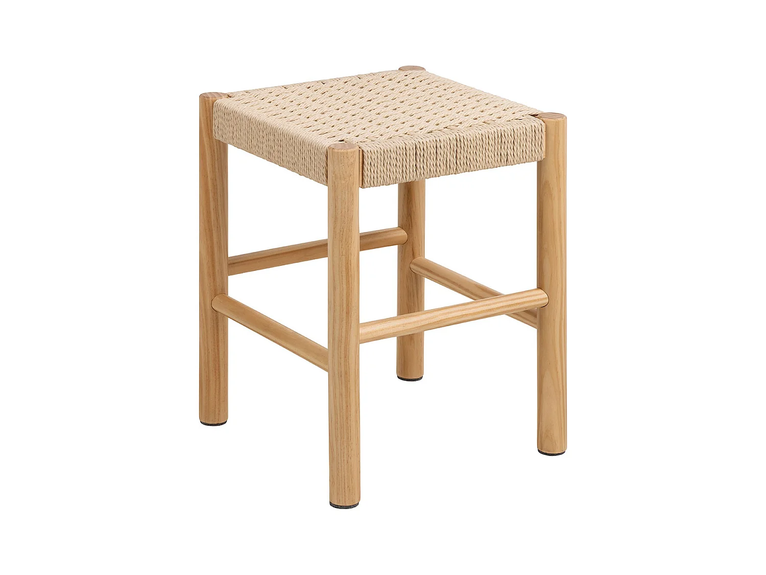 Taburete Alvin madera blanco.
