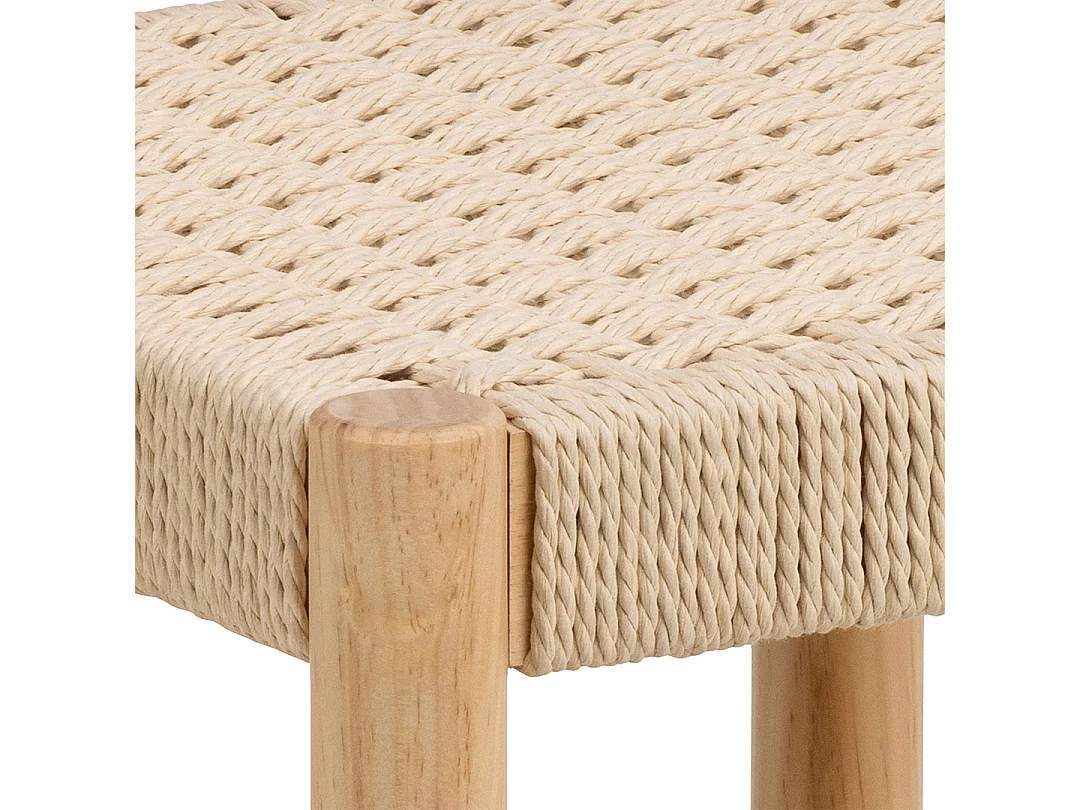 Sgabello Alvin in legno bianco.