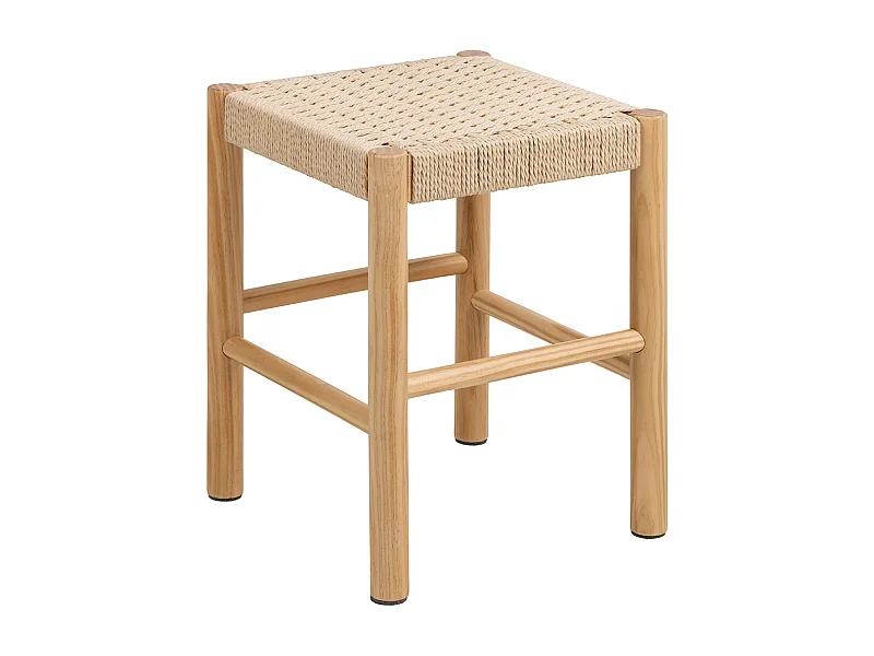 Taburete Alvin madera blanco.