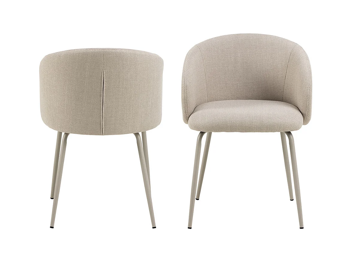 Eleanor Esszimmerstuhl Mit Armlehnen Stoff beige.