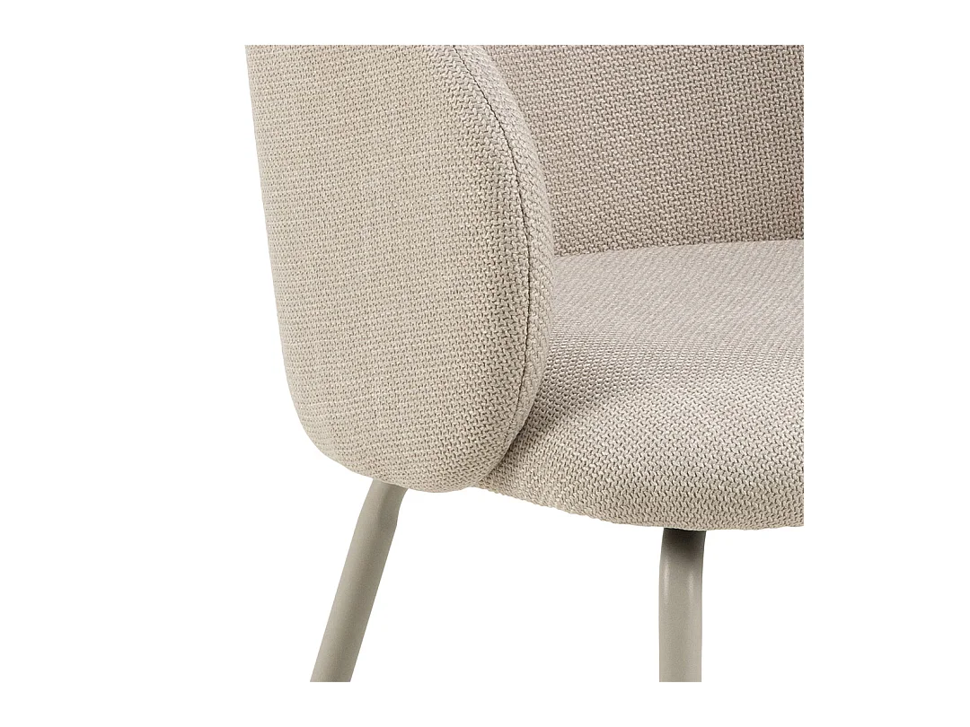 Eleanor Esszimmerstuhl Mit Armlehnen Stoff beige.
