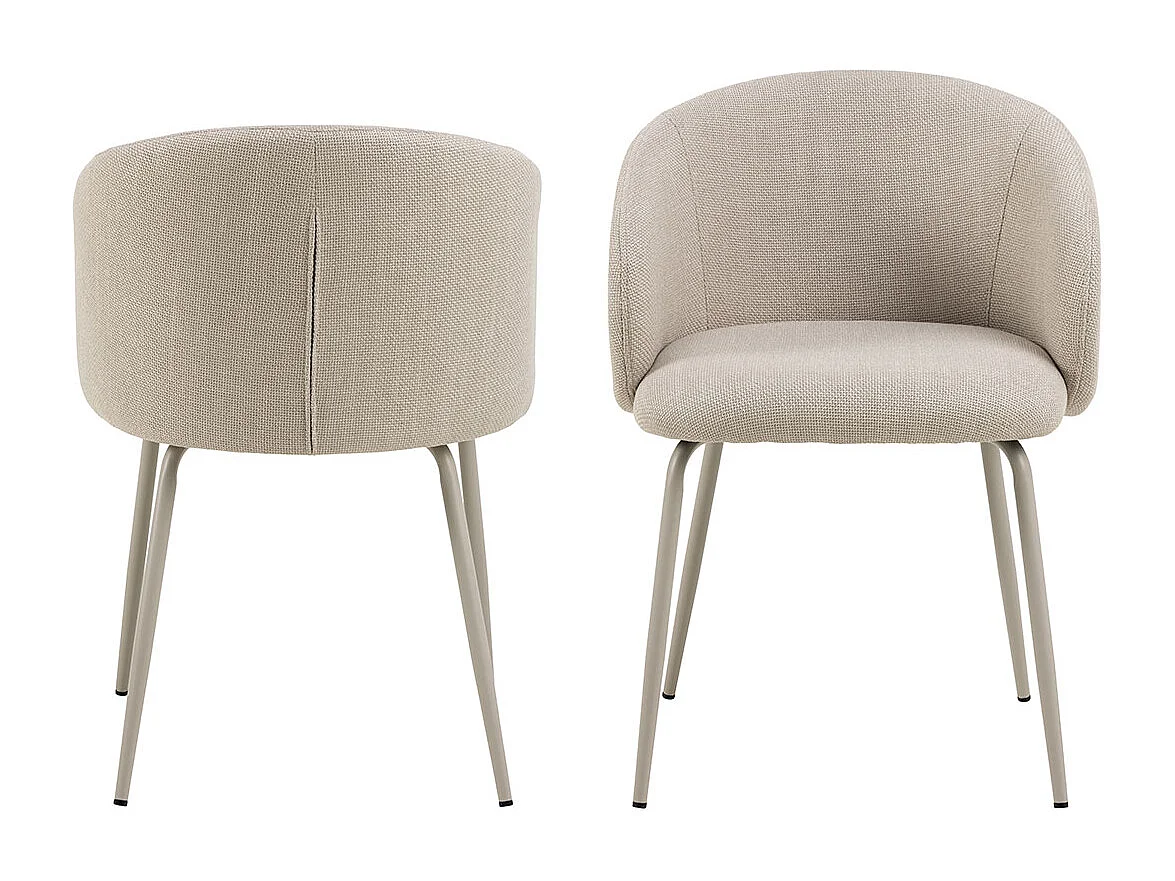 Eleanor Esszimmerstuhl Mit Armlehnen Stoff beige.