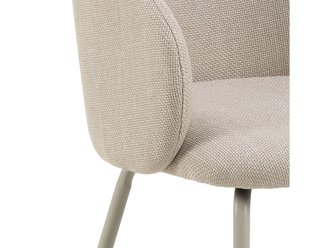 Eleanor Esszimmerstuhl Mit Armlehnen Stoff beige.