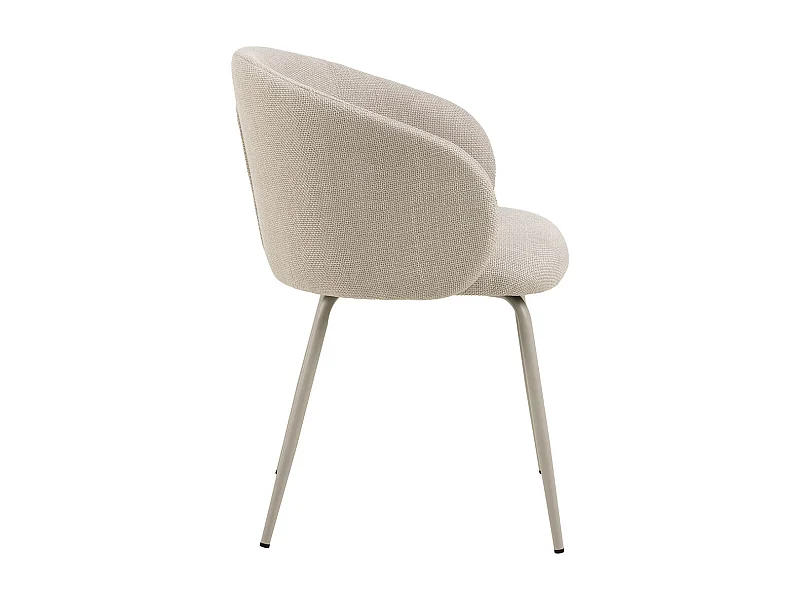 DoRileyn eetkamerstoel met armleuning stof beige.