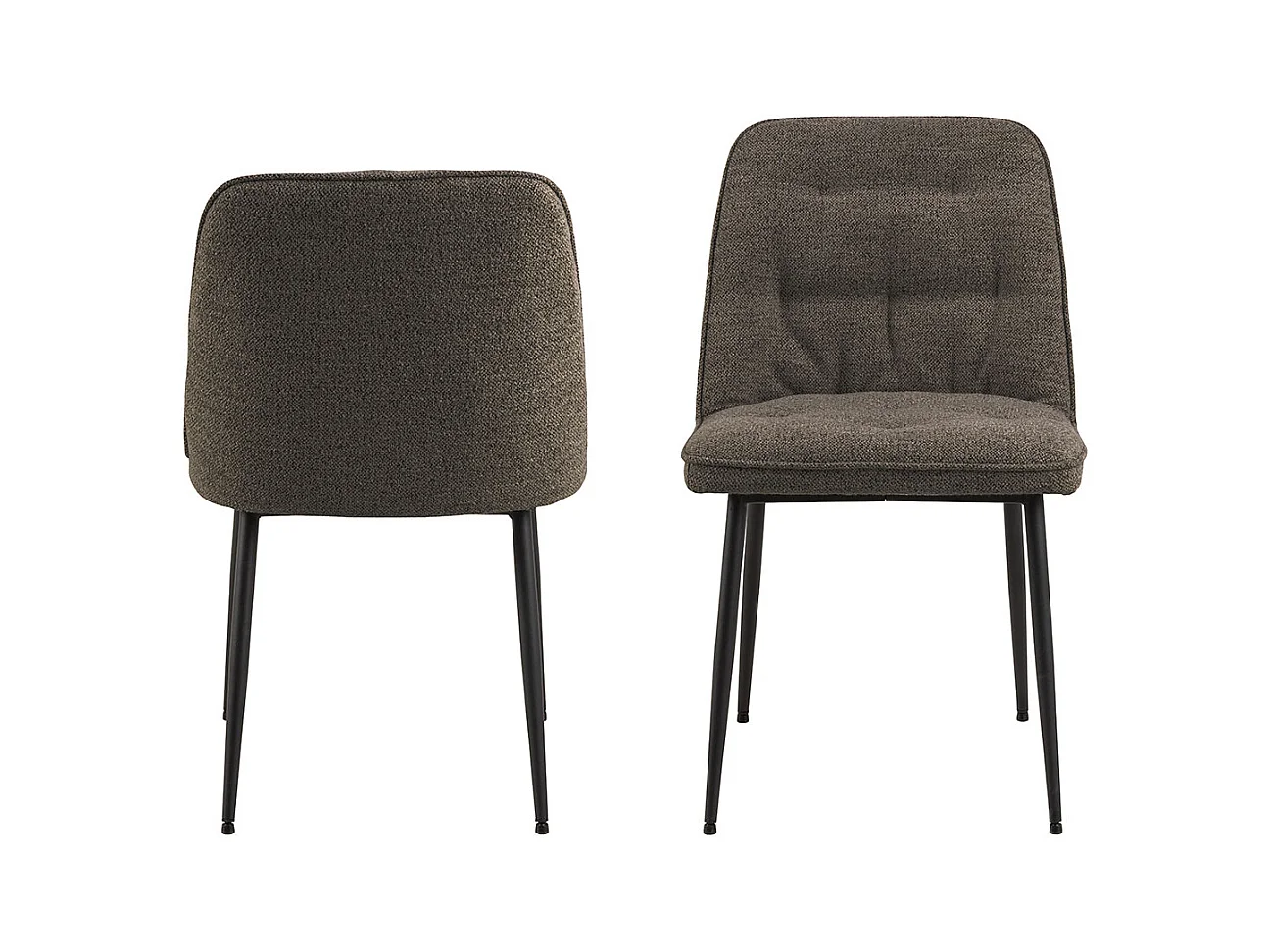 Brooke chaise de salle à manger bouclé gris.