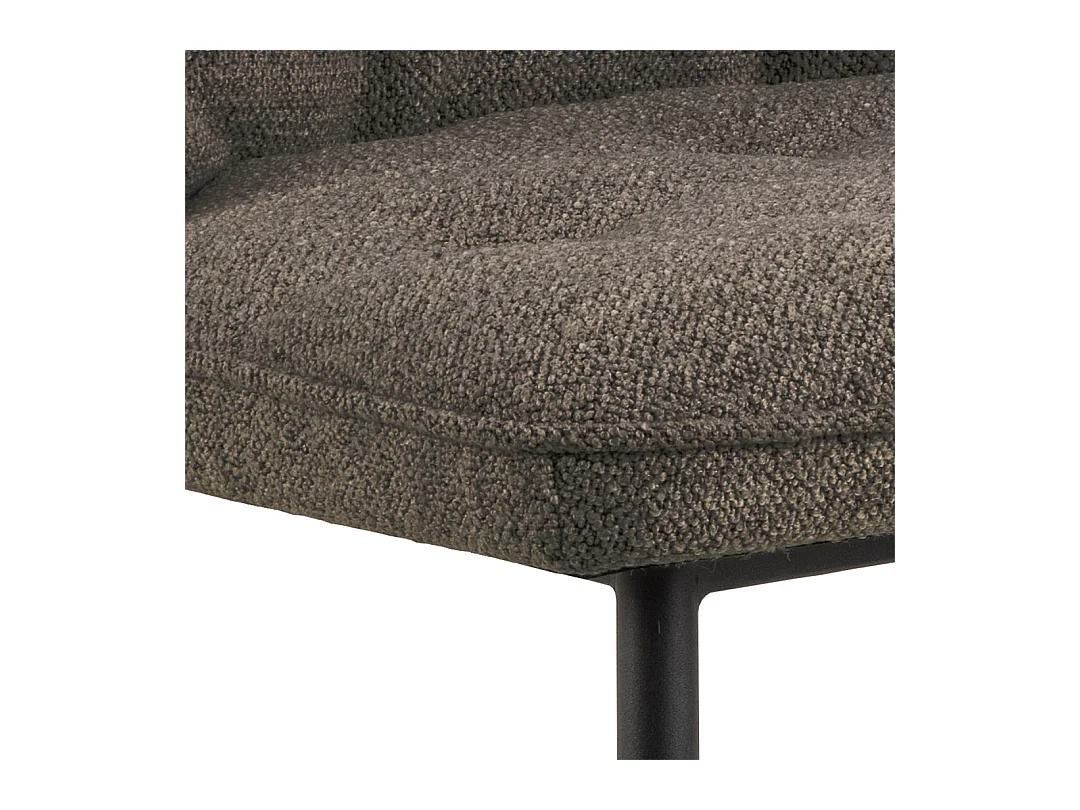 Brooke chaise de salle à manger bouclé gris.