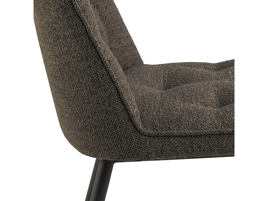 Brooke chaise de salle à manger bouclé gris.