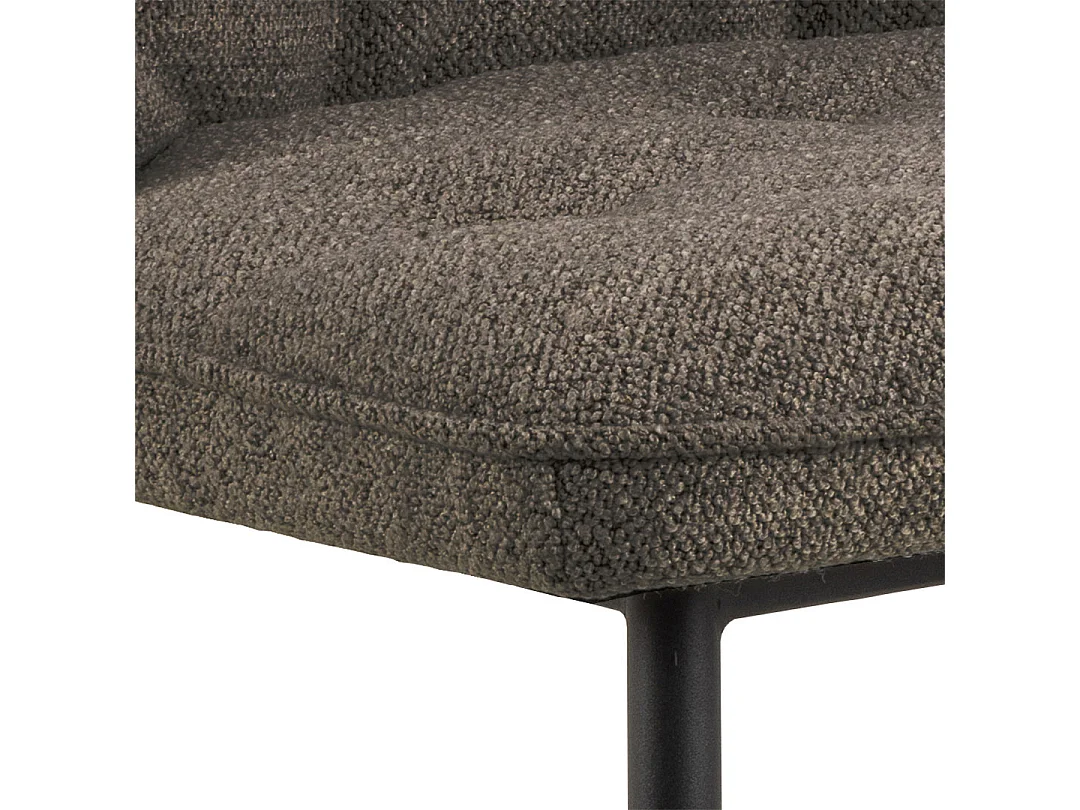 Solara eetkamerstoel bouclé grijs.