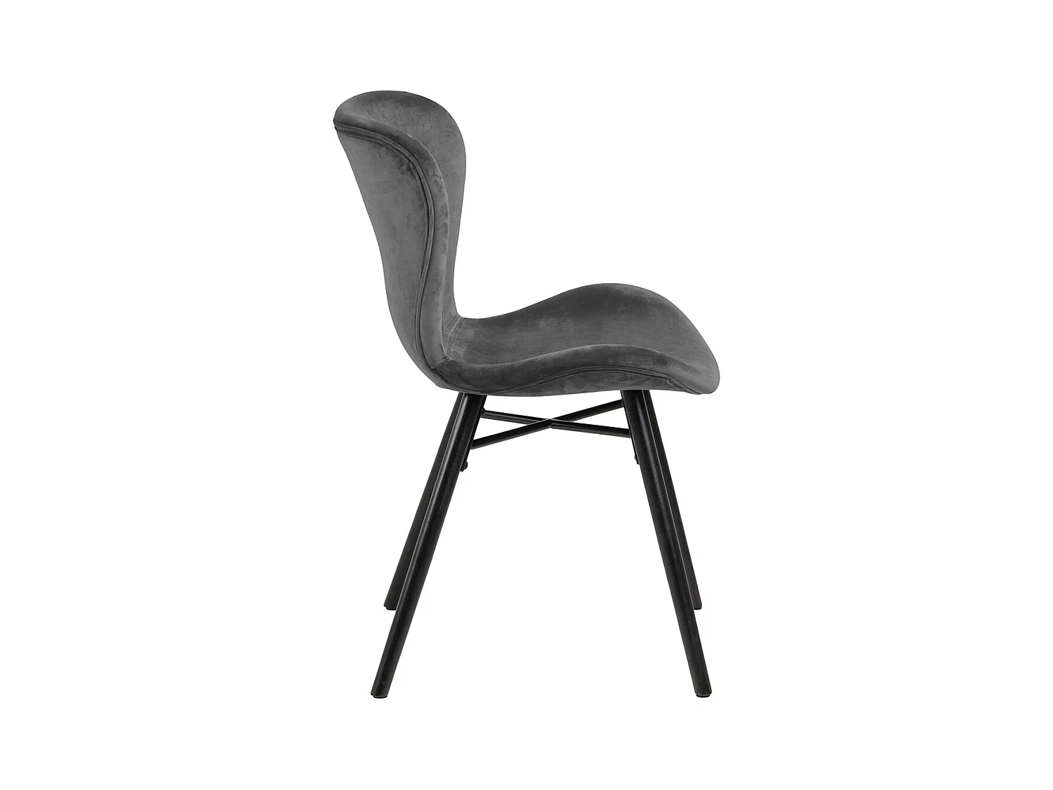 Batilda -A1 chaise de salle à manger velours gris.
