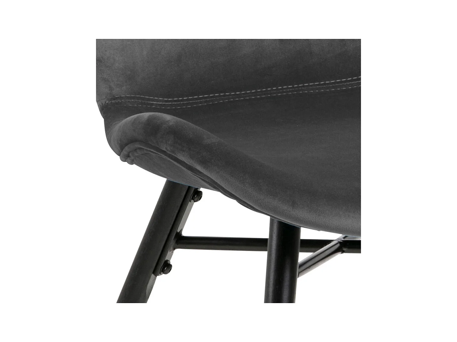 Batilda -A1 chaise de salle à manger velours gris.