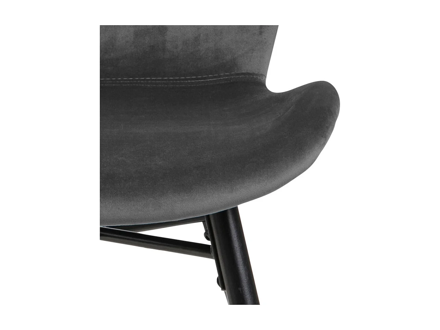 Batilda -A1 chaise de salle à manger velours gris.