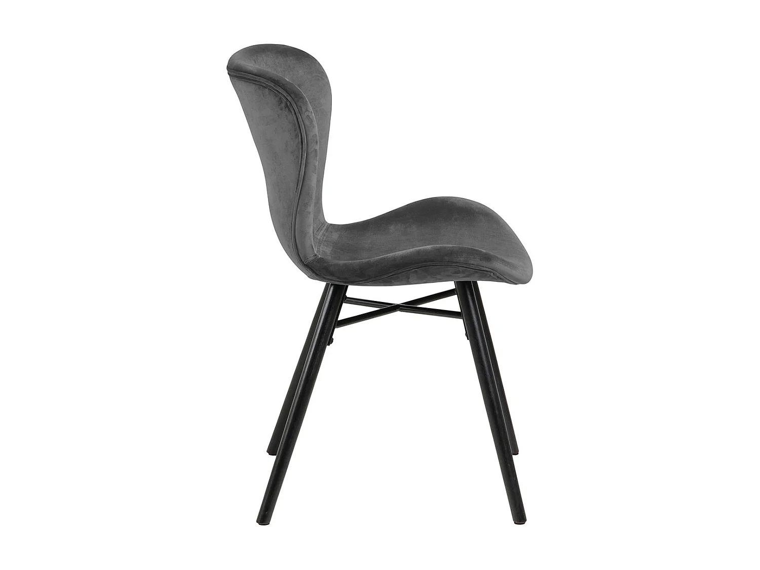 Batilda -A1 chaise de salle à manger velours gris.