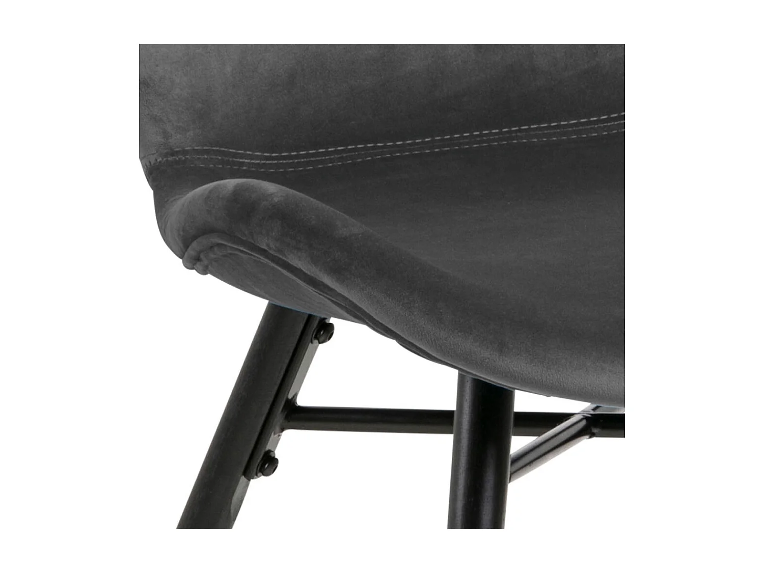 Batilda -A1 chaise de salle à manger velours gris.