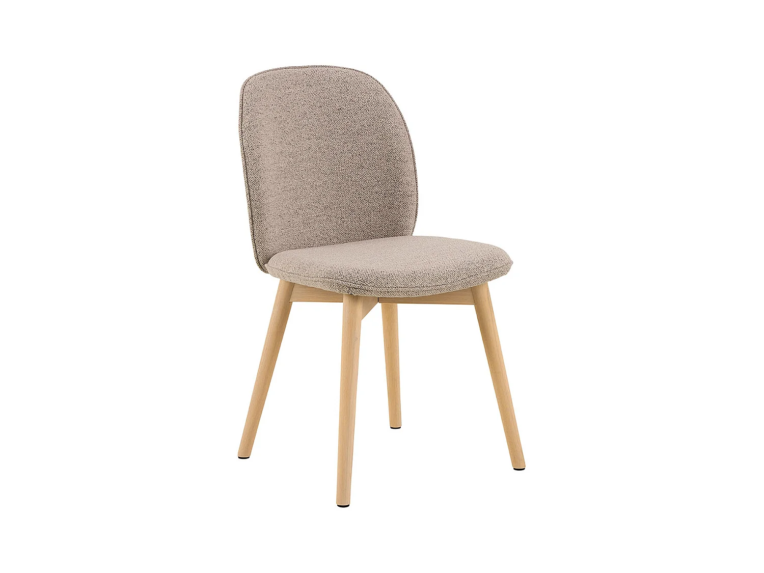 Sedia da pranzo Cindy beige bouclé.