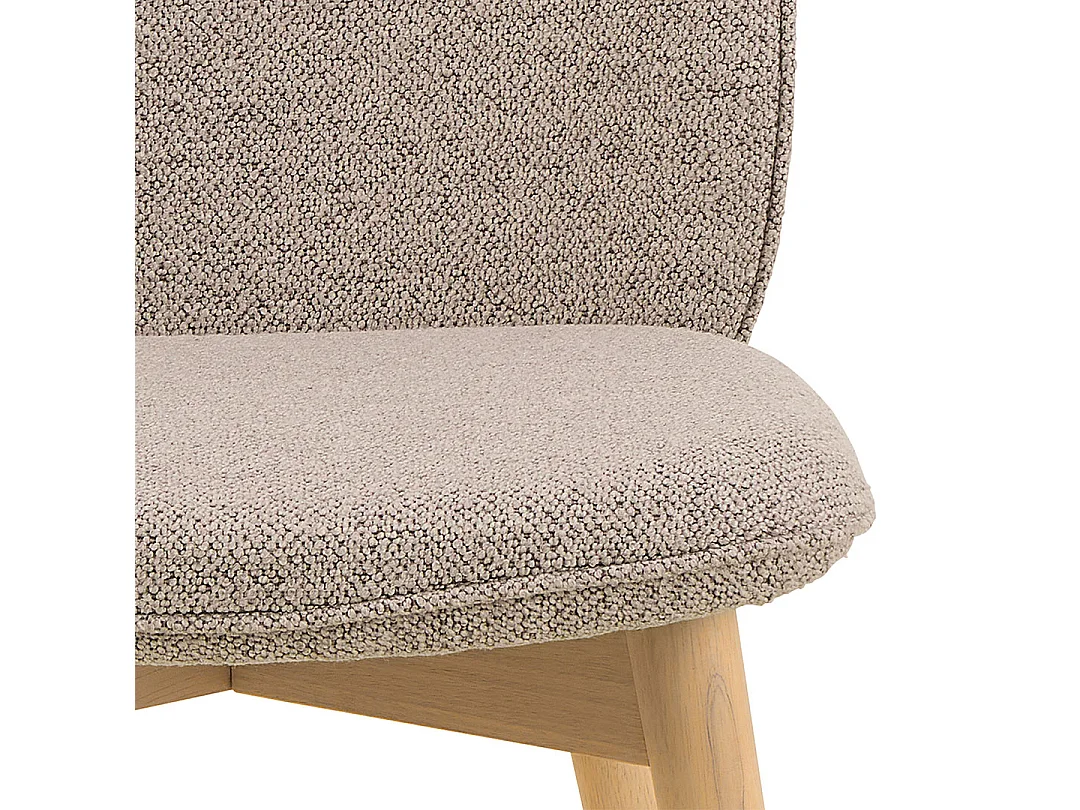 Cindy chaise de salle à manger bouclé beige.