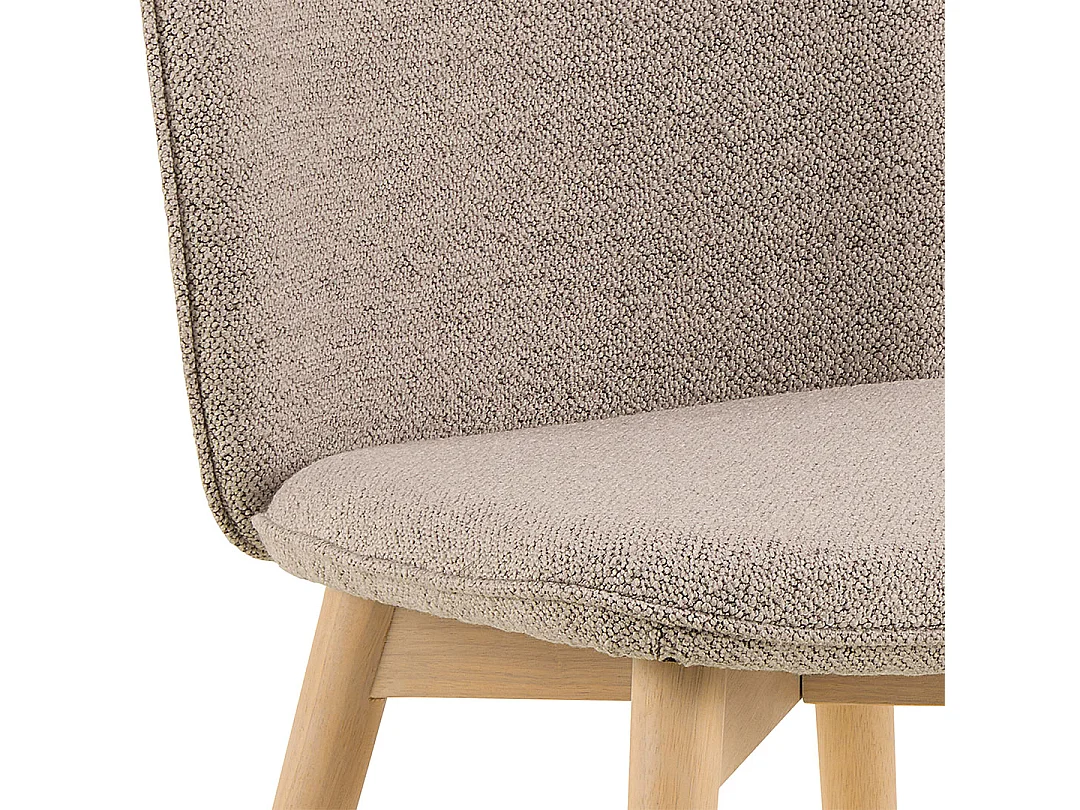 Cindy chaise de salle à manger bouclé beige.