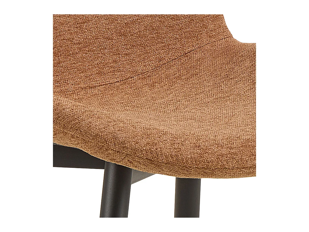 Esra chaise de salle à manger tissu orange.