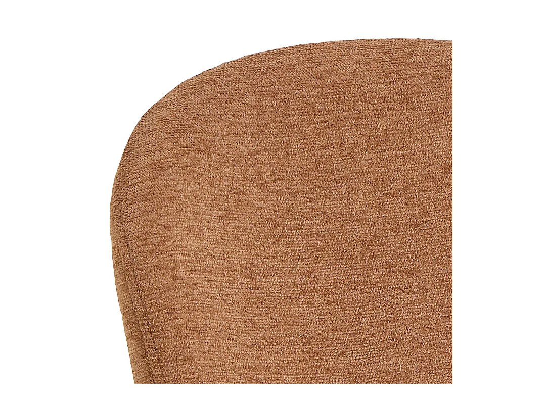 Esra chaise de salle à manger tissu orange.