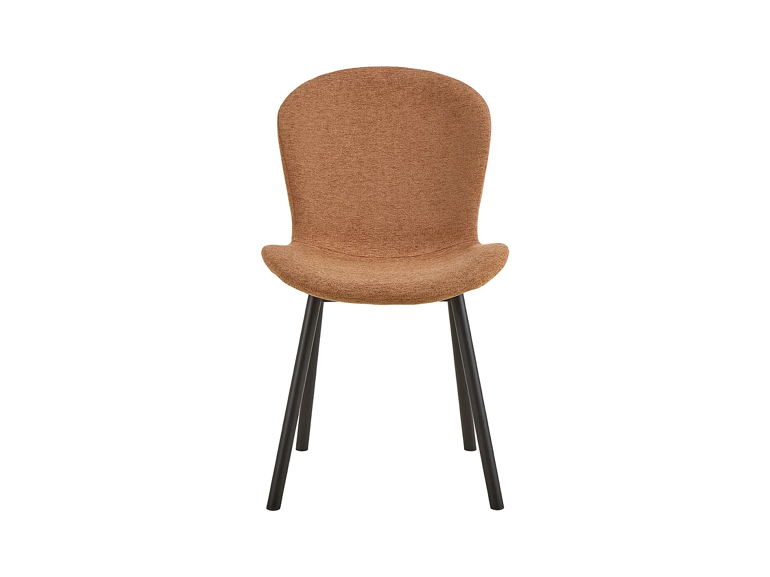 Esra chaise de salle à manger tissu orange.