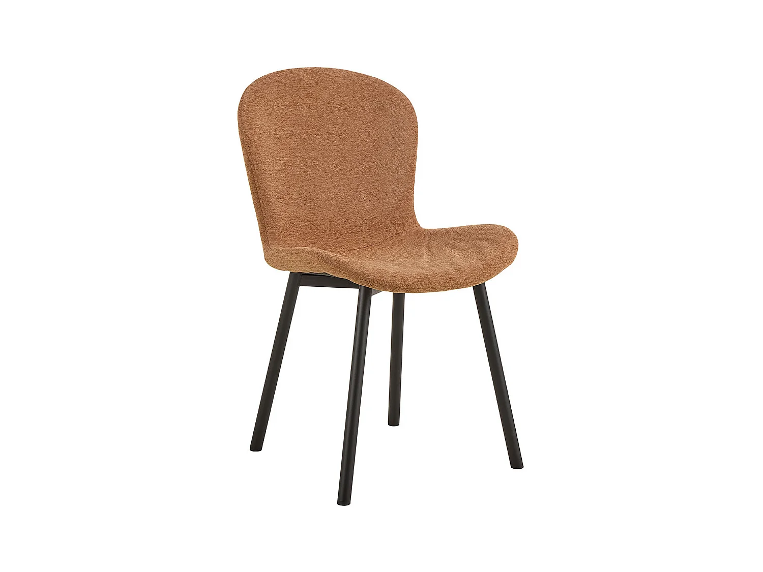 Esra chaise de salle à manger tissu orange.