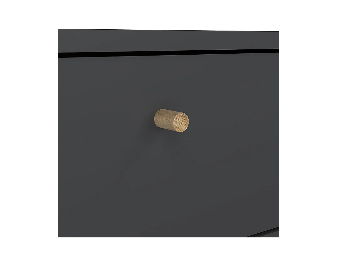 Bodo Nachttisch 1 Tür, 1 Schublade matte grau.