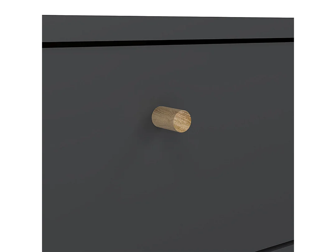 Bodo Nachttisch 1 Tür, 1 Schublade matte grau.