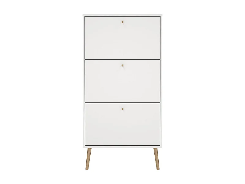 Bodo Schuhschrank 3 Klapptüren weiß.