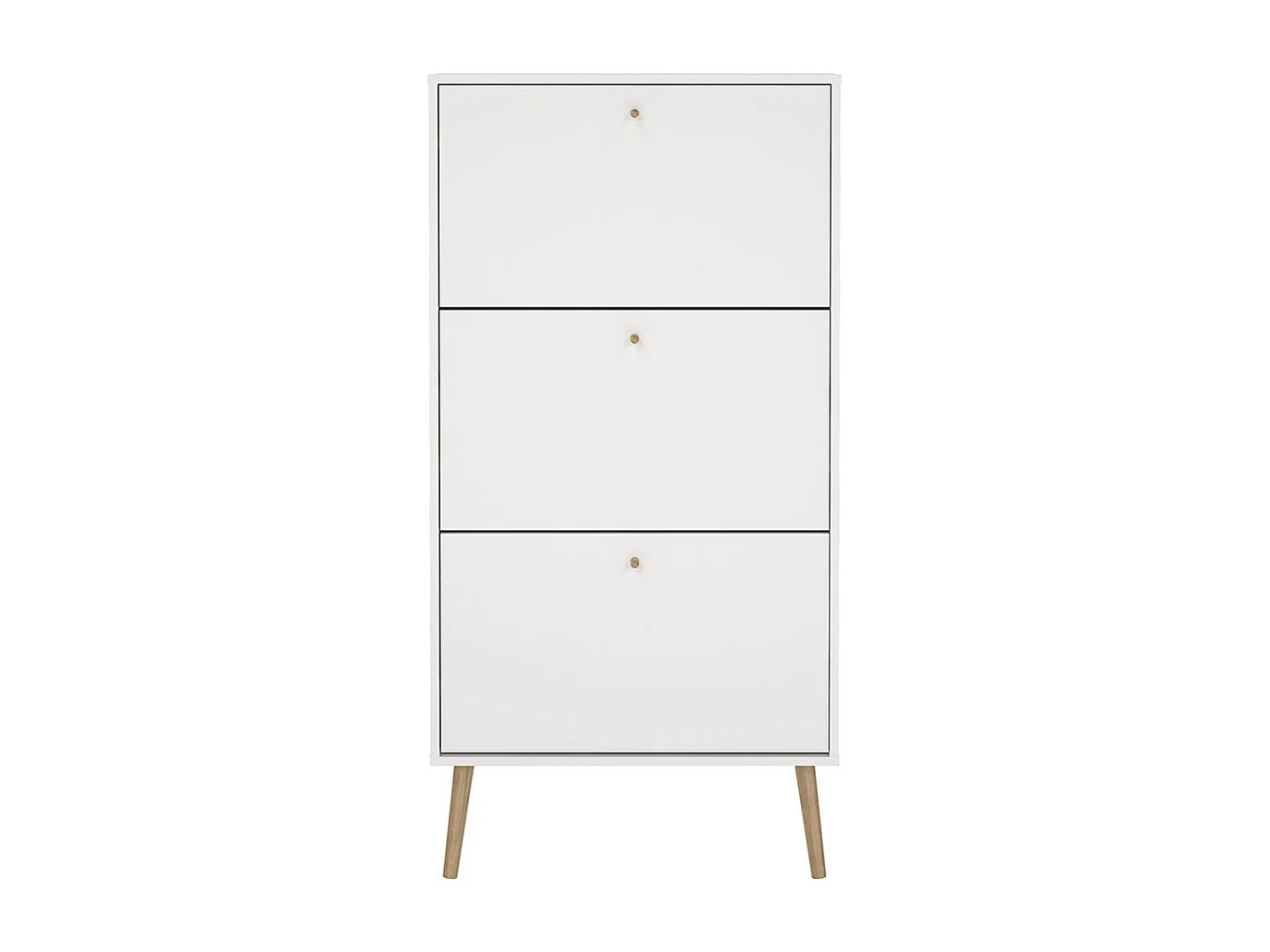 Scarpiera Bodo con 3 ante a soffietto bianca.