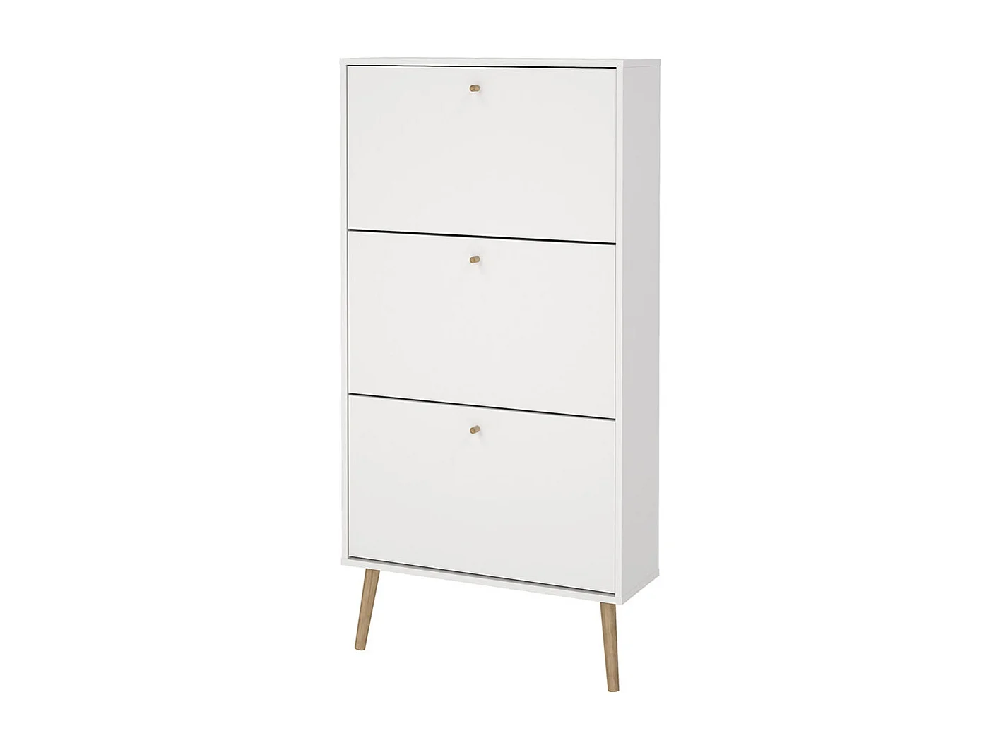 Scarpiera Bodo con 3 ante a soffietto bianca.