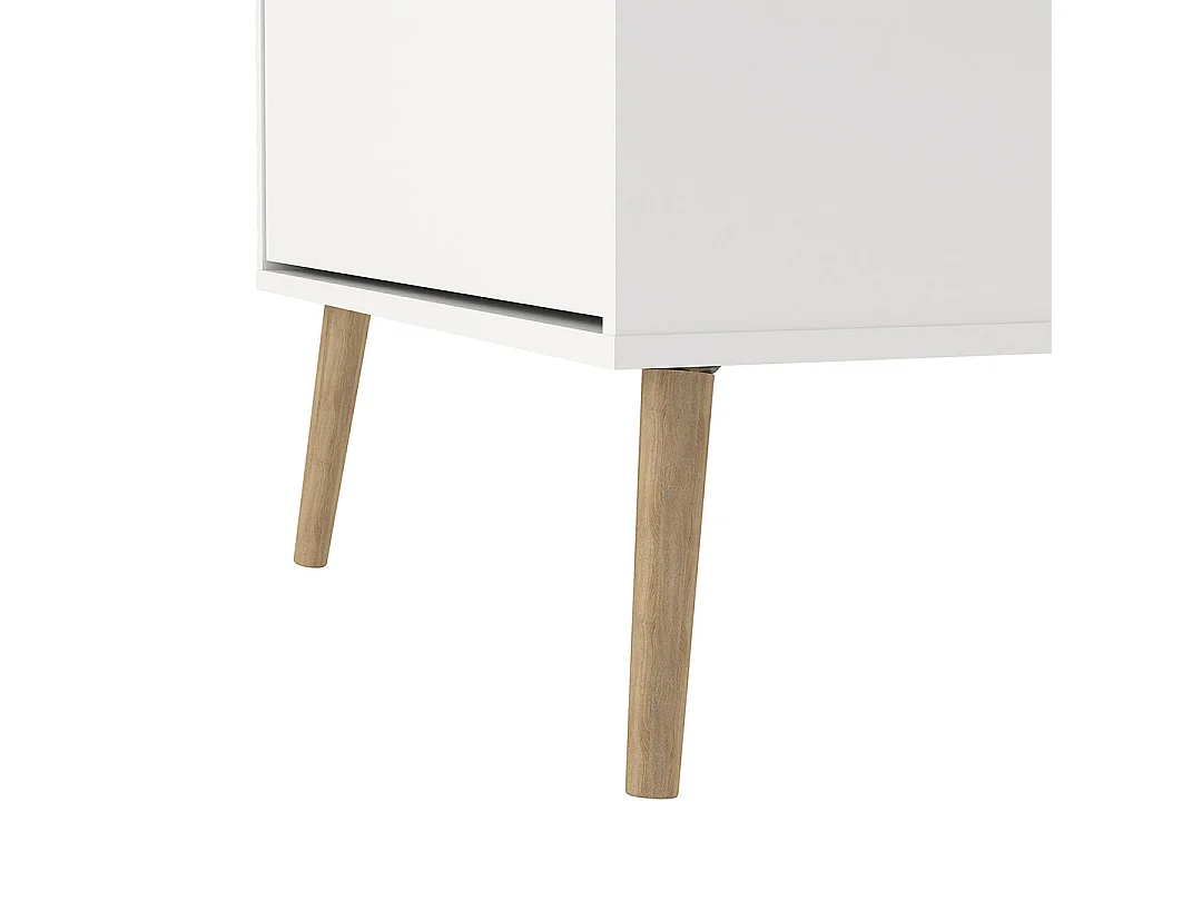 Scarpiera Bodo con 3 ante a soffietto bianca.