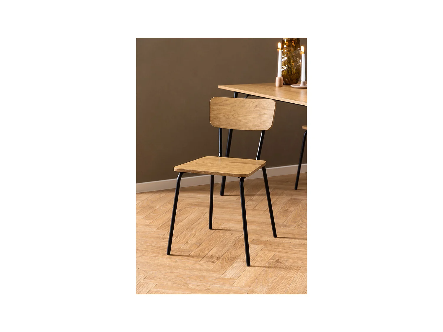 Peru chaise de salle à manger bois nature.